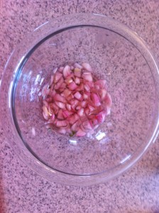 Prepped Shallots